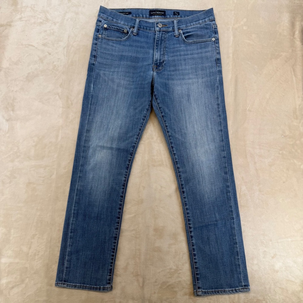 Lucky Brand 410 Athletic Slim Jeans Mens 32x30 Blue Medium Wash Stretch Denim